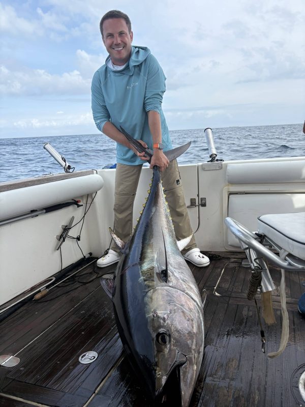 Huge Bluefin Tuna catch on the deck of Blue Marlin during a Big Game fishing charter in Marbella, departing from Marina La Bajadilla